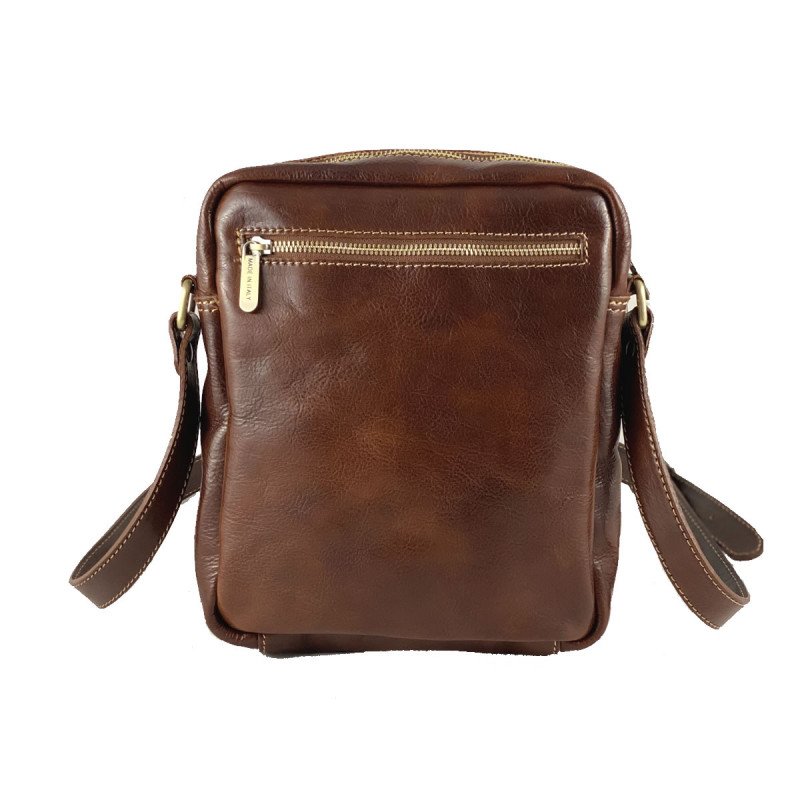 Sac bandoulière cuir homme marron Firenze de Collection Espritcuir