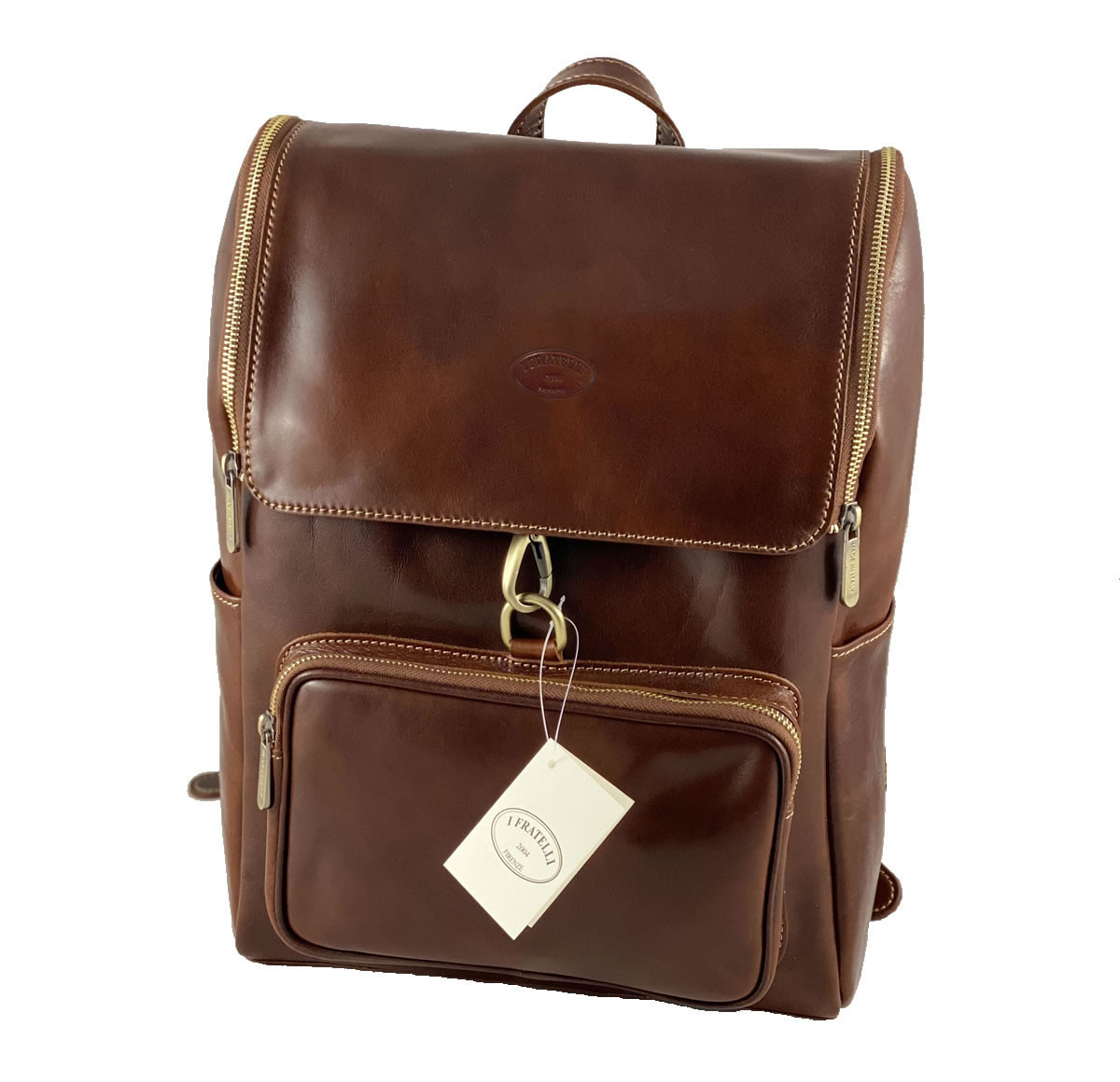 I Fratelli Firenze Made in Italy Genuine Leather Backpack Purse Small Backpack  main image 4