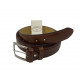 Leather Belt - Brown - 4 cm