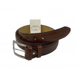 Ceinture en Cuir - Marron - 4 cm