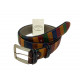 Leather Belt - Multicolor - 4 cm