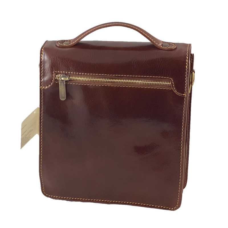 Sac bandoulière cuir homme marron Firenze de Collection Espritcuir